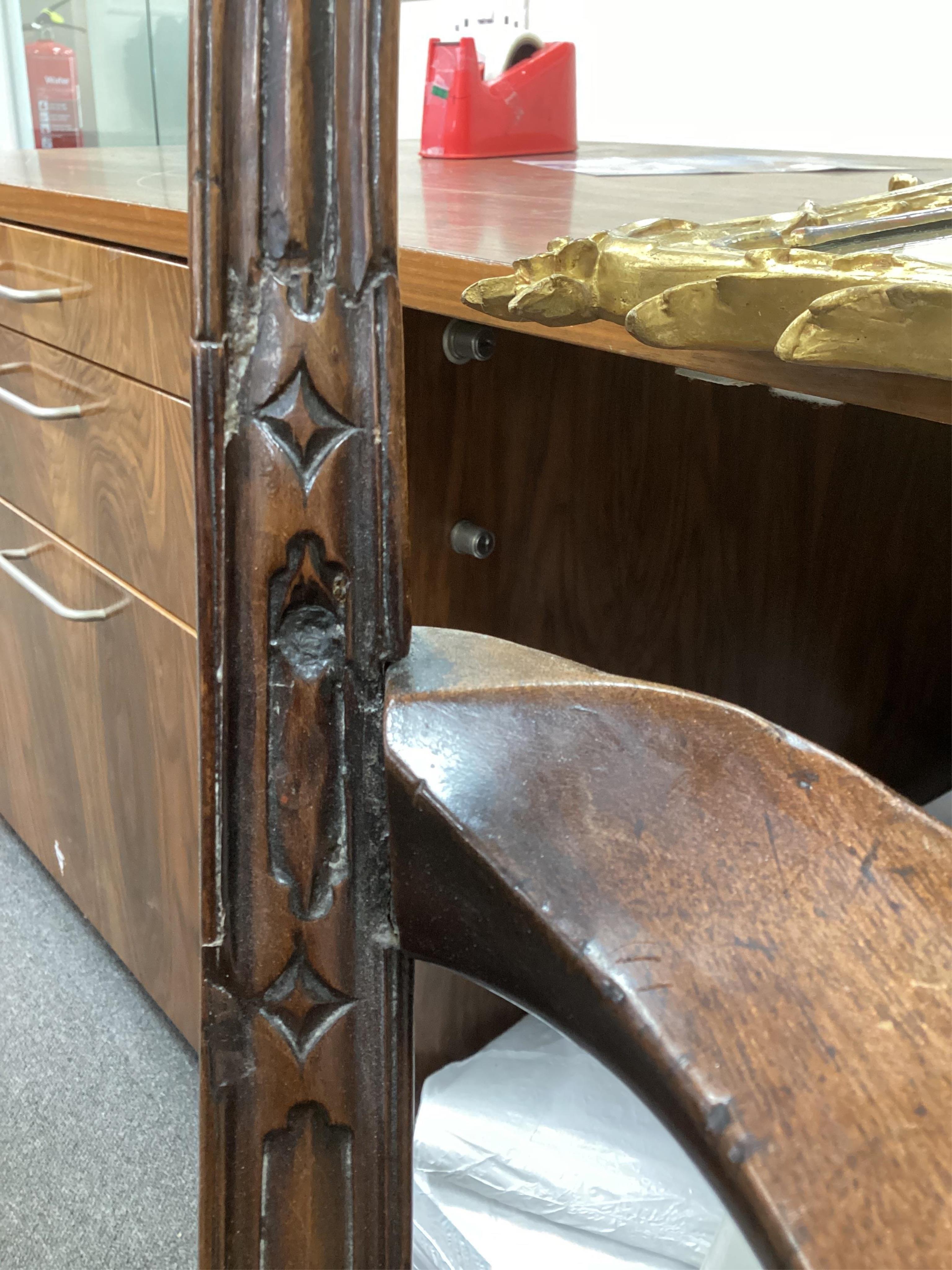 A George III Chippendale design mahogany elbow chair, width 65cm, depth 51cm, height 95cm